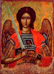 Icono del Ángel Miguel, griego, siglo XVIII